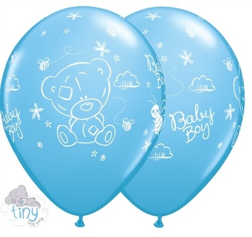 Baby Boy Balloon Bouquet - Teddy