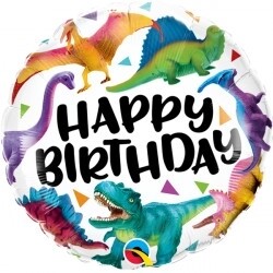 Happy Birthday - Colourful Dinosaurs