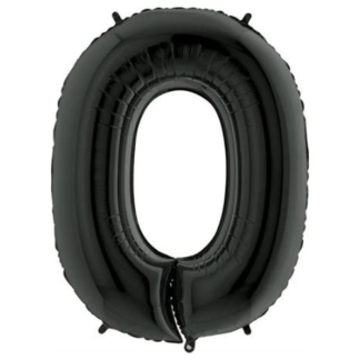 40&quot; Black foil number 0