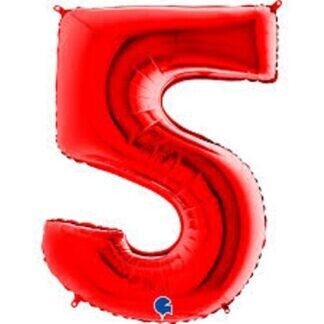 40&quot; Red foil number 5