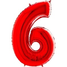 40&quot; Red foil number 6