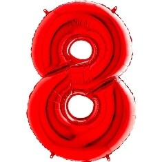 40&quot; Red foil number 8