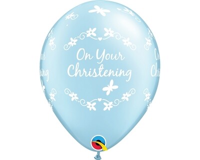 Blue Christening Balloon Bouquet
