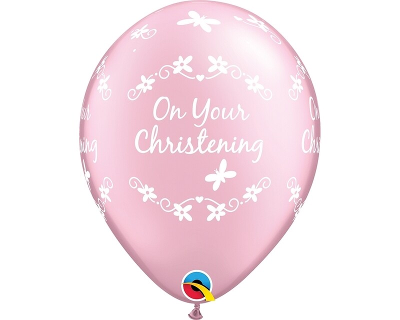 Pink Christening Balloon Bouquet