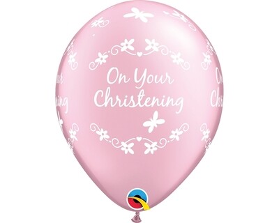 Pink Christening Balloon Bouquet