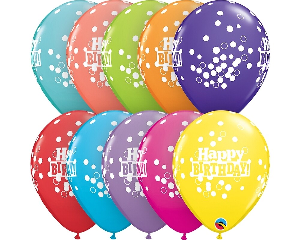 Happy Birthday Balloon Bouquet (Dots)