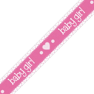 Baby Girl Banner Pink