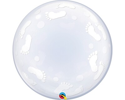 Baby Footprints - Personalised 24&quot; bubble balloon
