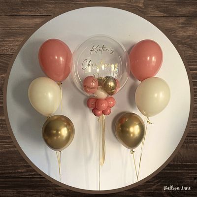 Personalised bubble balloon and matching balloon arrangements - Set B