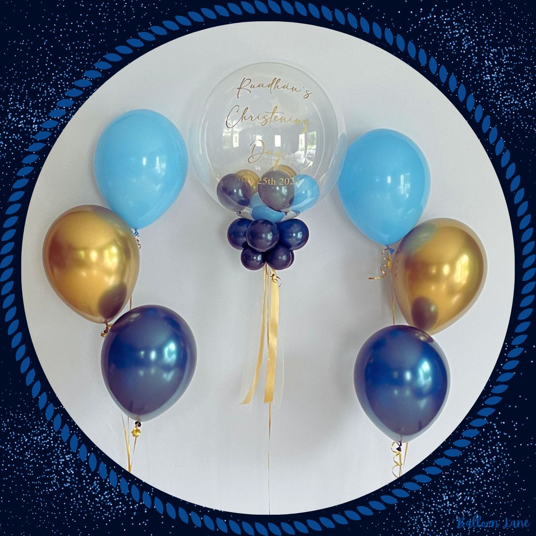 Personalised bubble balloon and matching balloon arrangements - Set N