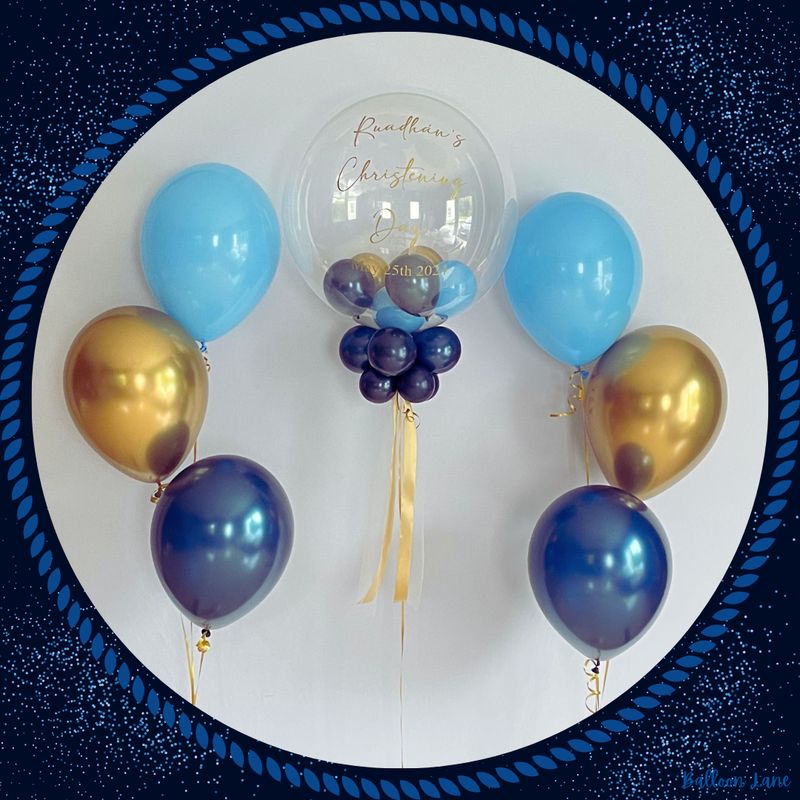 Personalised bubble balloon and matching balloon arrangements - Set N