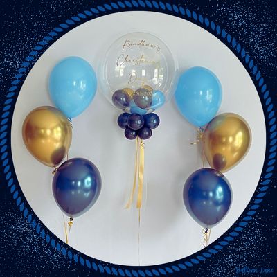 Personalised bubble balloon and matching balloon arrangements - Set N