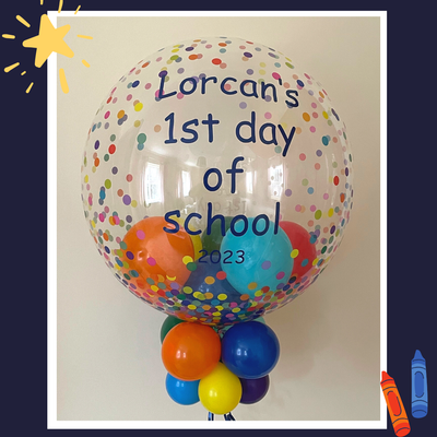 Back to School personalised bubble balloon