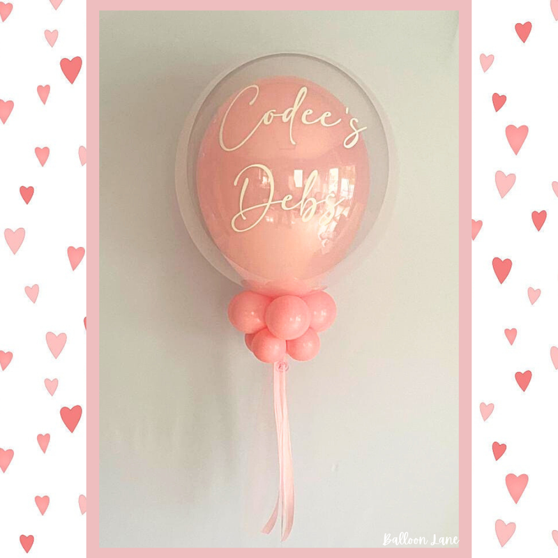 Personalised bubble balloon - Option 1