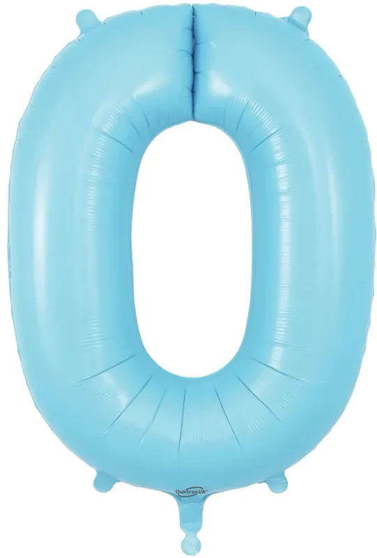 34&quot; Light Blue foil number 0