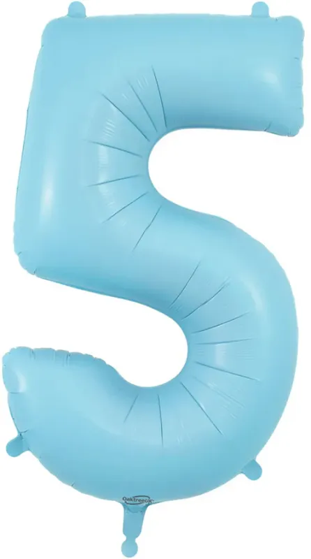 34&quot; Light Blue foil number 5