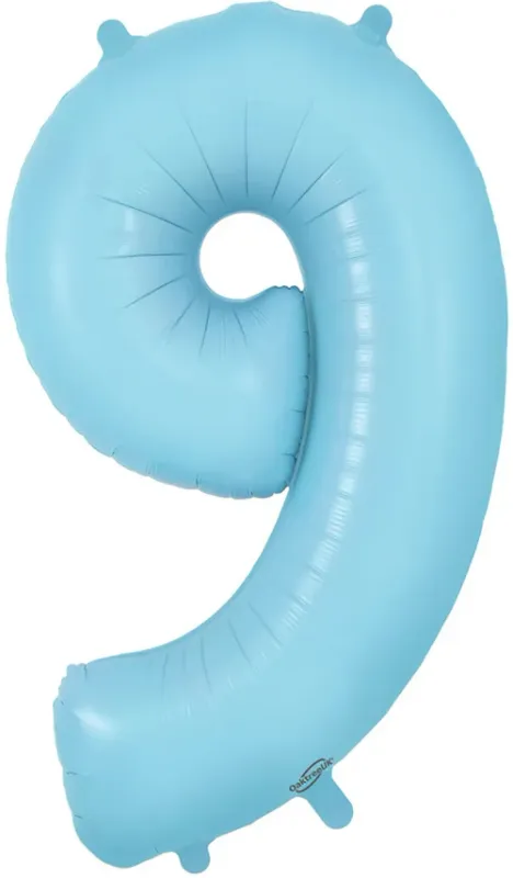 34&quot; Light Blue foil number 9