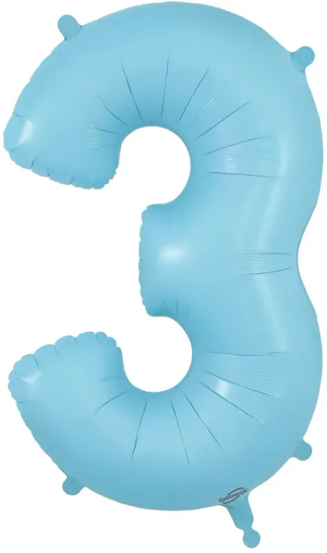 34&quot; Light Blue foil number 3