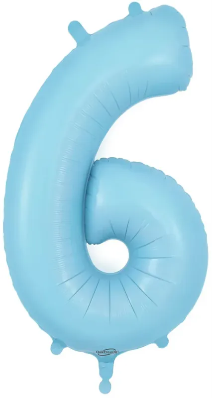34&quot; Light Blue foil number 6