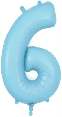 34&quot; Light Blue foil number 6