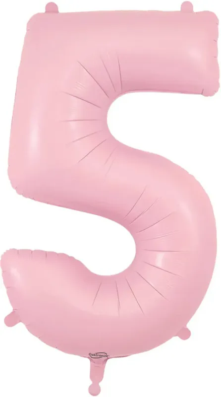 34&quot; Light Pink foil number 5
