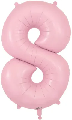 34&quot; Light Pink foil number 8