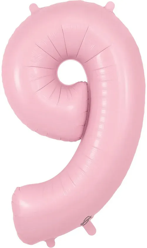 34&quot; Light Pink foil number 9