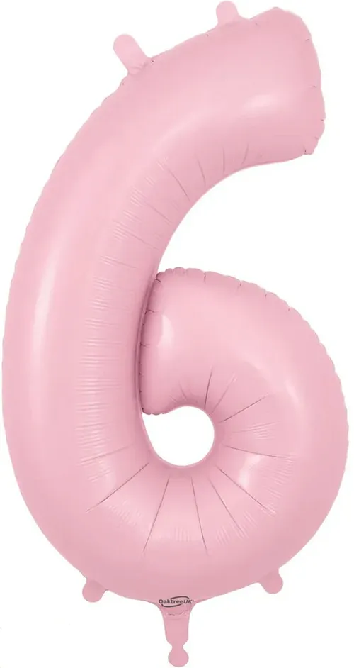 34&quot; Light Pink foil number 6