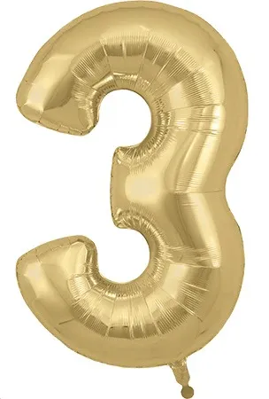 34&quot; Gold Silk foil number 3