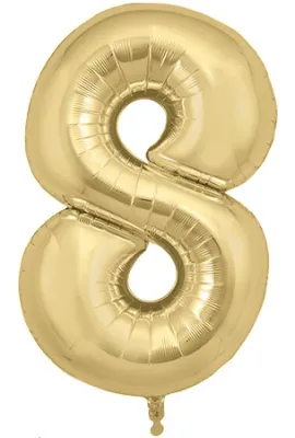 34&quot; Gold Silk foil number 8