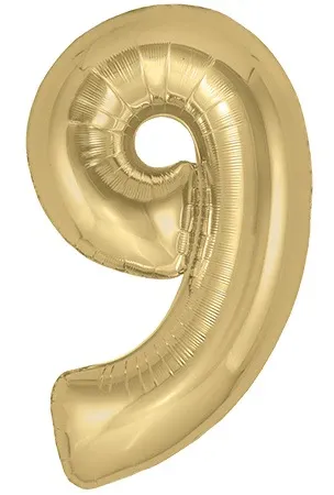 34&quot; Gold Silk foil number 9