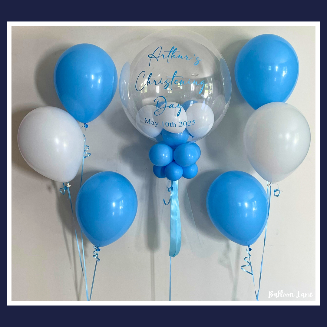 Personalised bubble balloon and matching balloon arrangements - Set Q