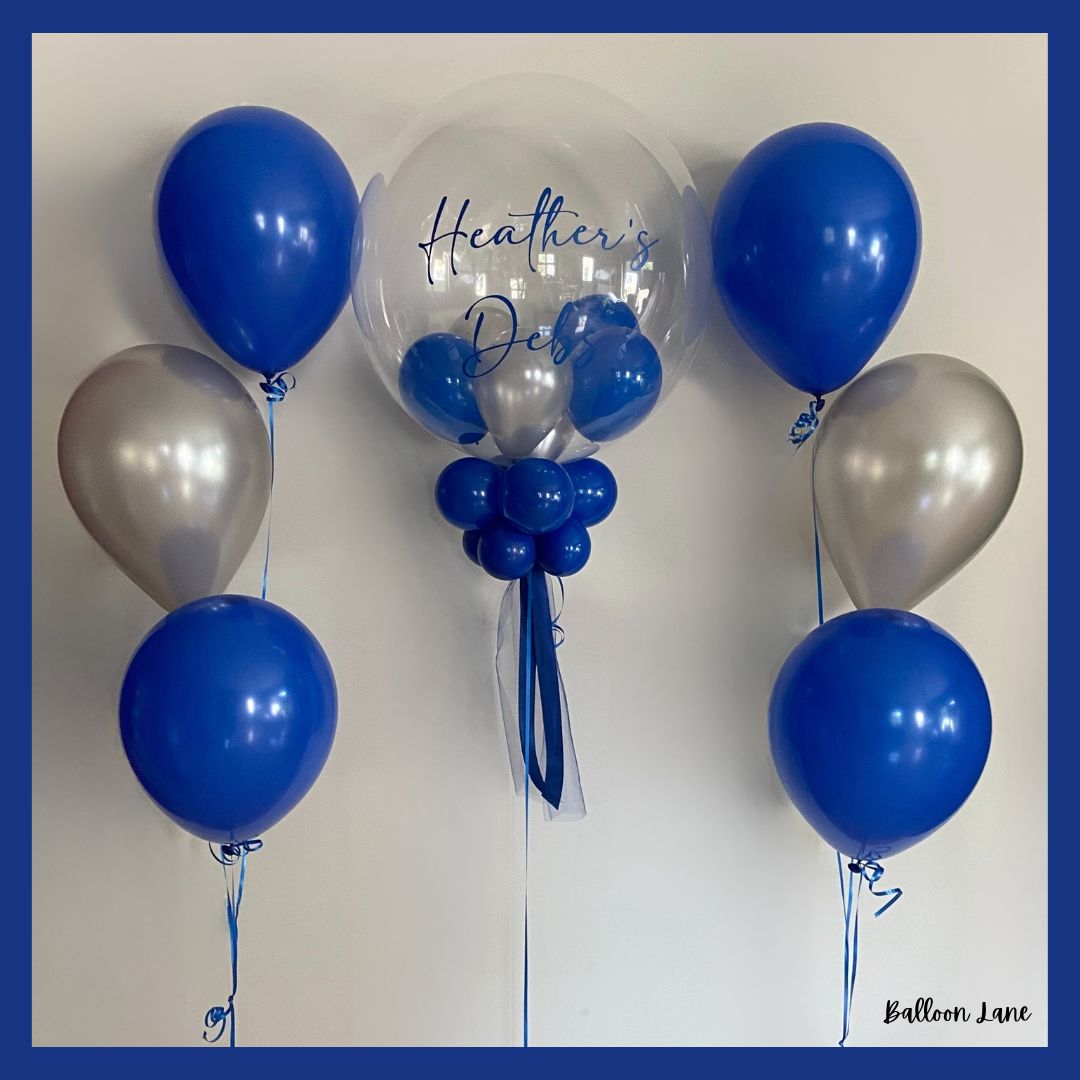 Personalised bubble balloon and matching balloon arrangements - Option 29