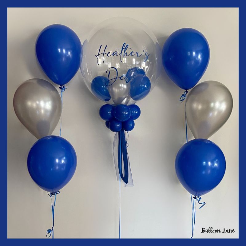 Personalised bubble balloon and matching balloon arrangements - Option 29
