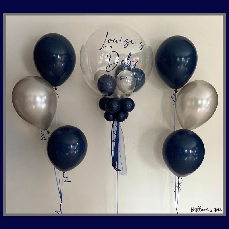 Personalised bubble balloon and matching balloon arrangements - Option 30