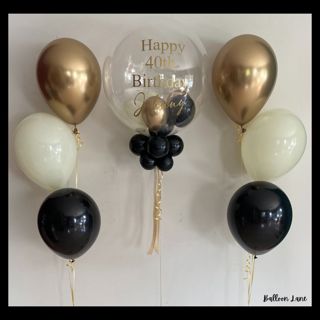 Personalised bubble balloon and matching balloon arrangements - Option 2