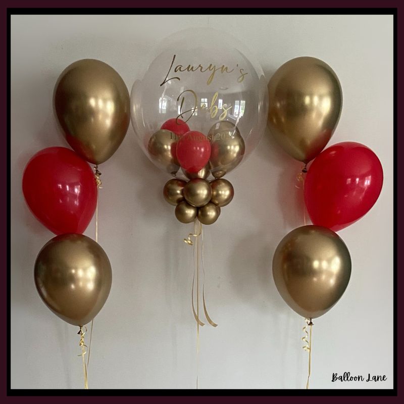 Personalised bubble balloon and matching balloon arrangements - Option 4