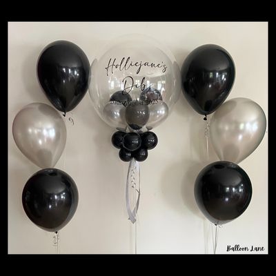 Personalised bubble balloon and matching balloon arrangements - Option 10