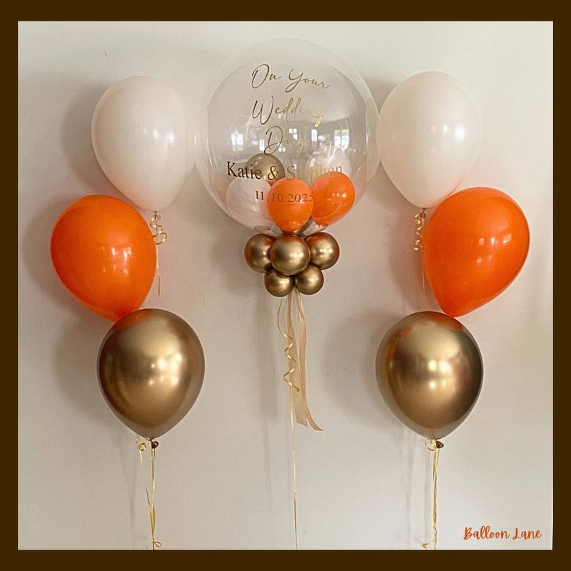 Personalised bubble balloon and matching balloon arrangements - Option 31