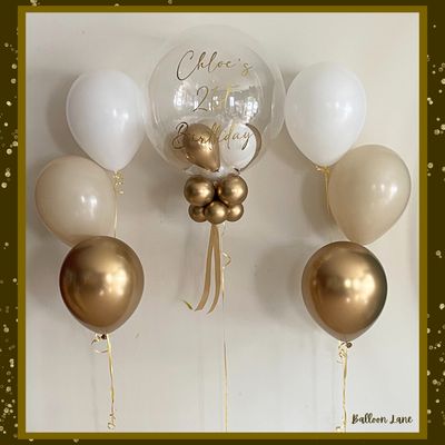 Personalised bubble balloon and matching balloon arrangements - Option 32