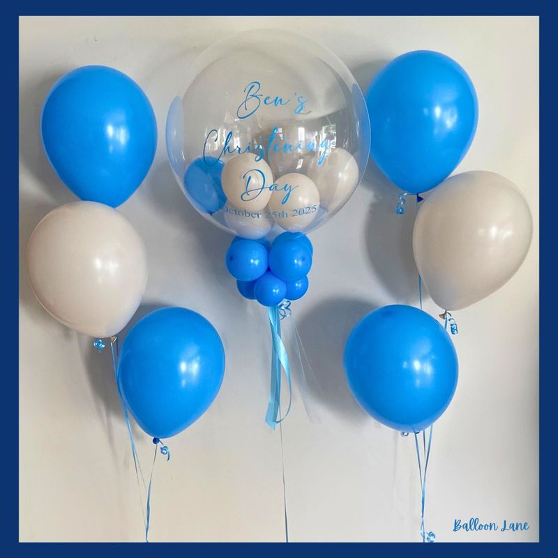 Personalised bubble balloon and matching balloon arrangements - Option 33
