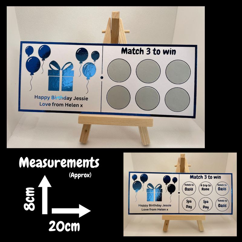 Personalised Foil Scratch Card - General Gift