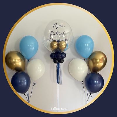 Personalised bubble balloon and matching balloon arrangements - Option 24