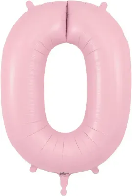 34" Light Pink foil number 0
