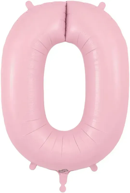 34" Light Pink foil number 0