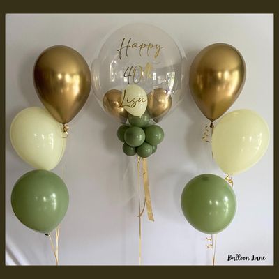 Personalised bubble balloon and matching balloon arrangements - Option 23