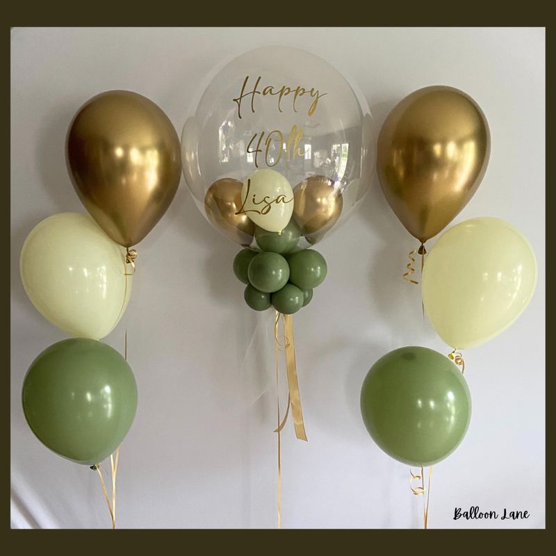 Personalised bubble balloon and matching balloon arrangements - Option 23