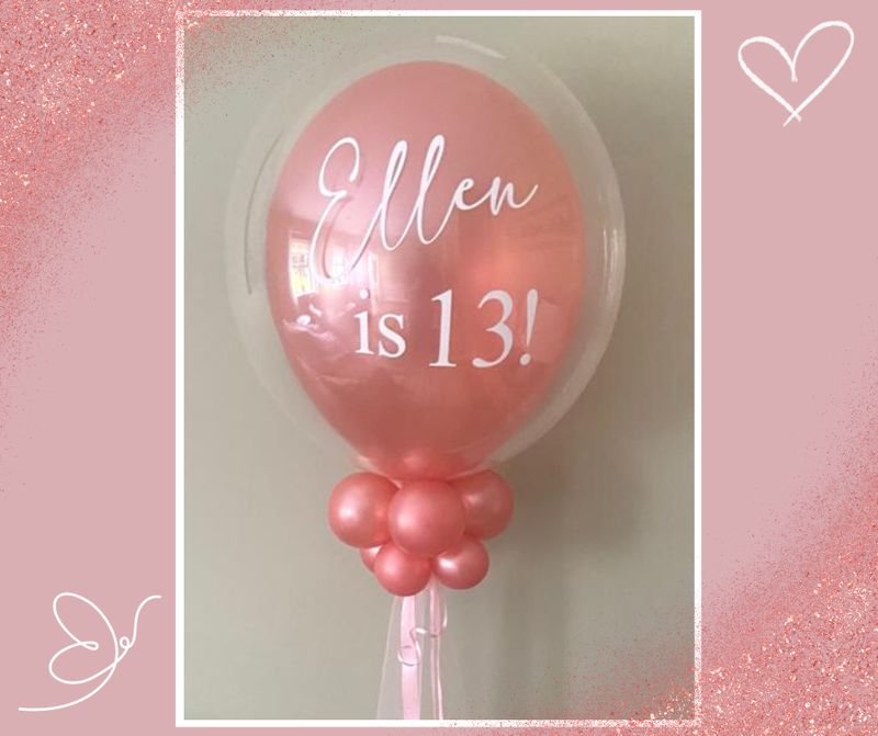 Personalised bubble balloon - Option 3