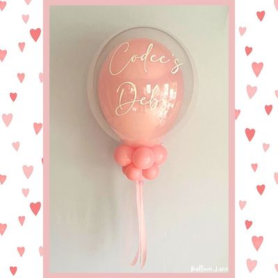Personalised bubble balloon - Option 1