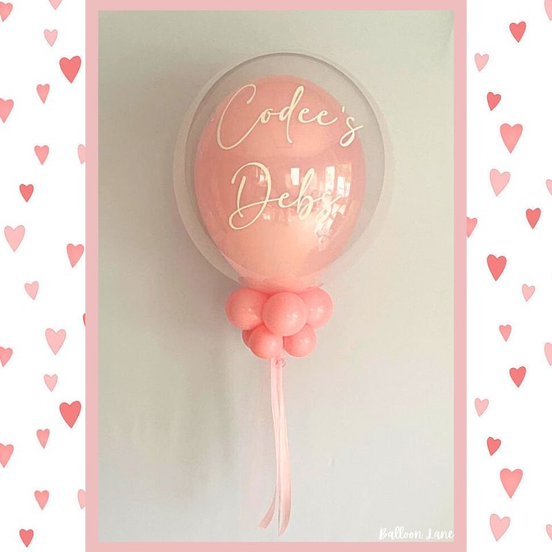 Personalised bubble balloon - Option 1